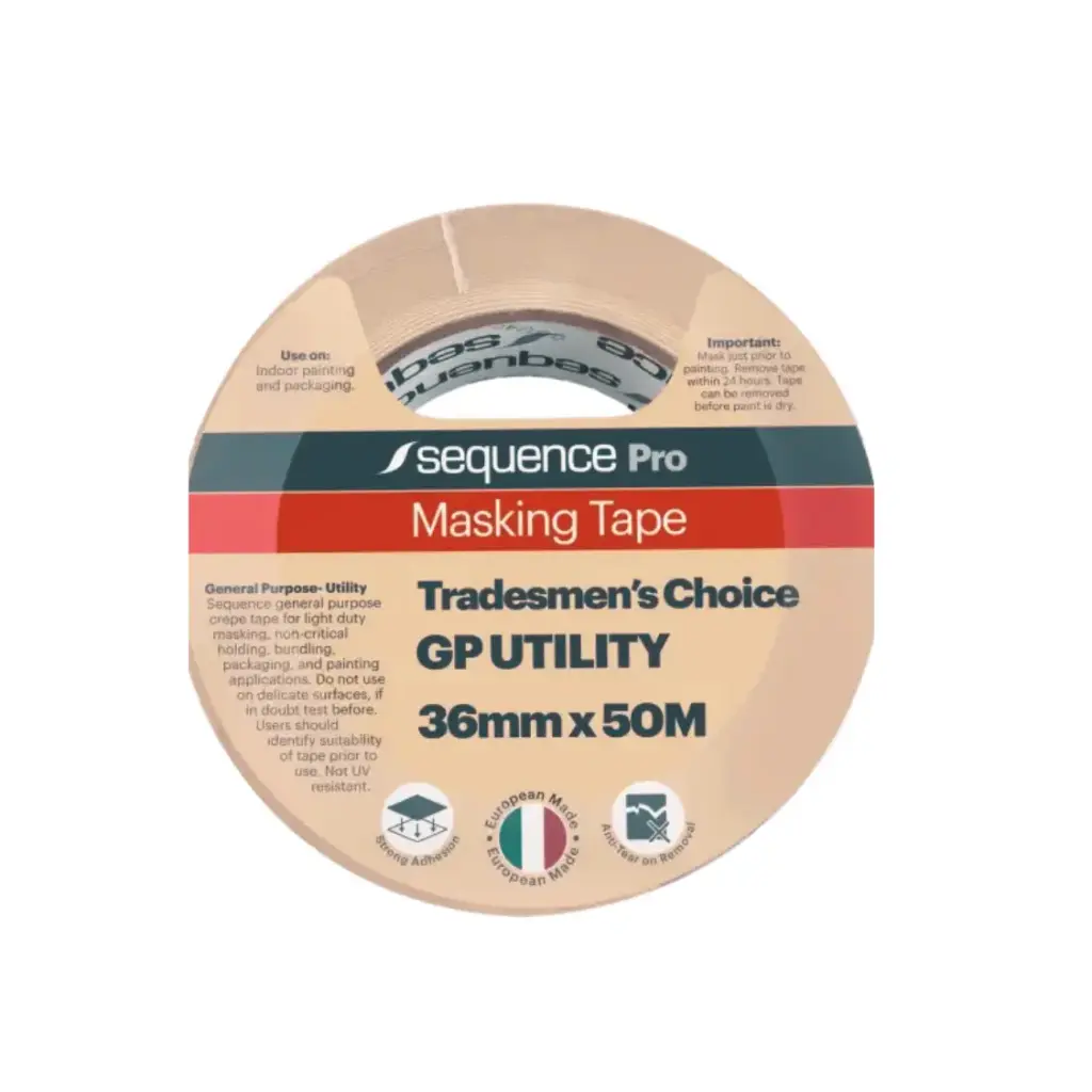 GENERAL PURPOSE MASKING TAPE 36mm x 50m | SEQUENCE