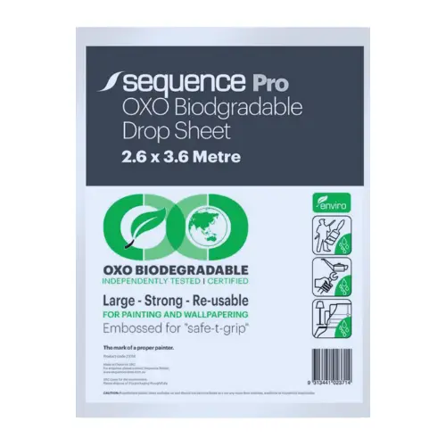 PLASTIC DROP SHEET OXO BIODEGRADABLE 