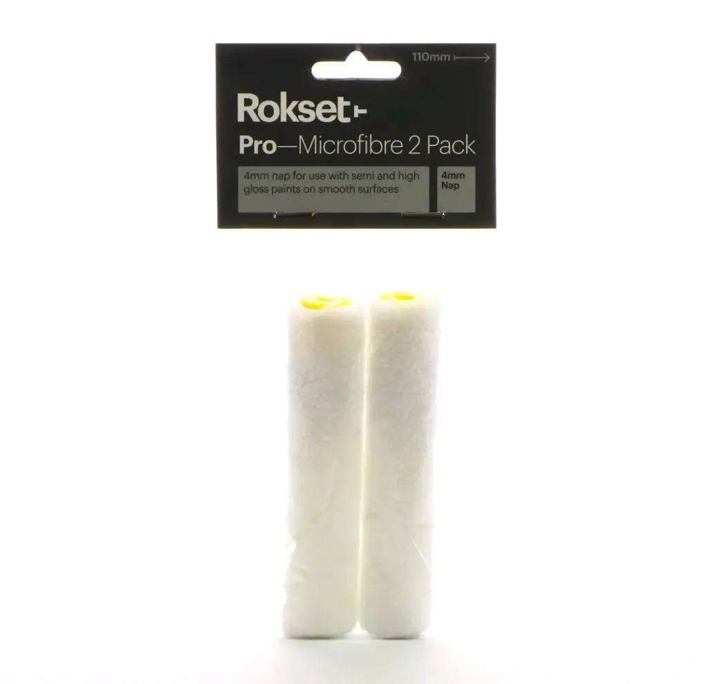 Rokset Pro Microfibre Mini Roller – 110mm, 2 Pack