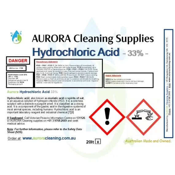 33% Hydrochloric Acid | Aurora