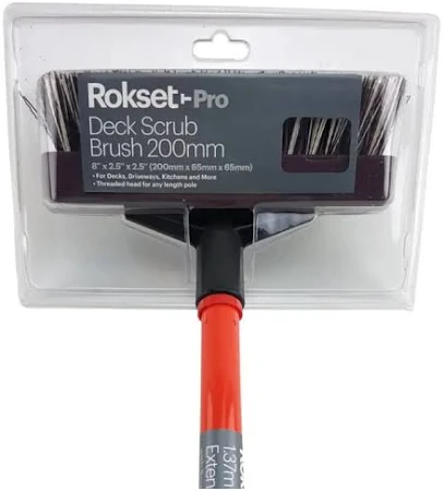 DECK SCRUBBING BRUSH W POLE ROKSET