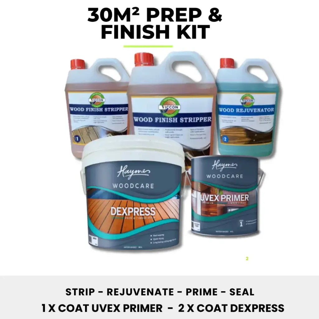 Strip, Rejuvenate, Prime & Seal Timber Deck Kit Polished Look (30m²)