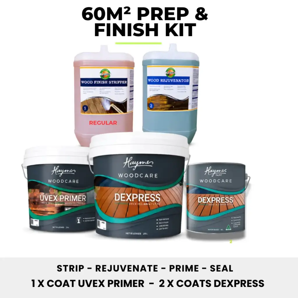 Strip, Rejuvenate, Prime & Seal Timber Deck Kit Polished Look (60m²)