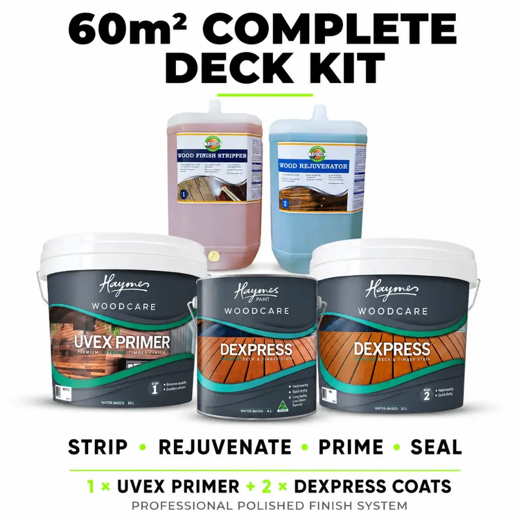 Strip, Rejuvenate, Prime & Seal Timber Deck Kit Polished Look (60m²)