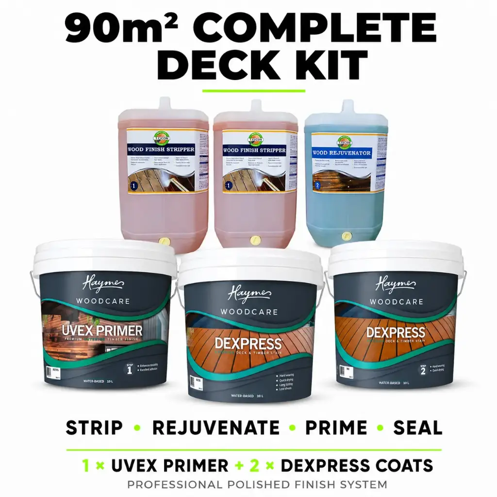 Strip, Rejuvenate, Prime & Seal Timber Deck Kit Polished Look (90m²)
