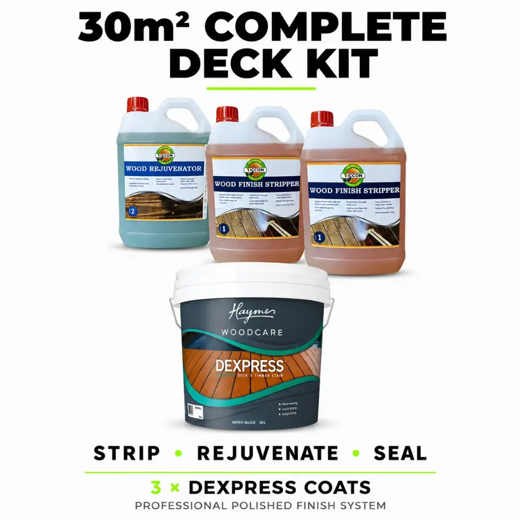 Strip, Rejuvenate & Seal Timber Deck Kit Polished Look (30m²) 