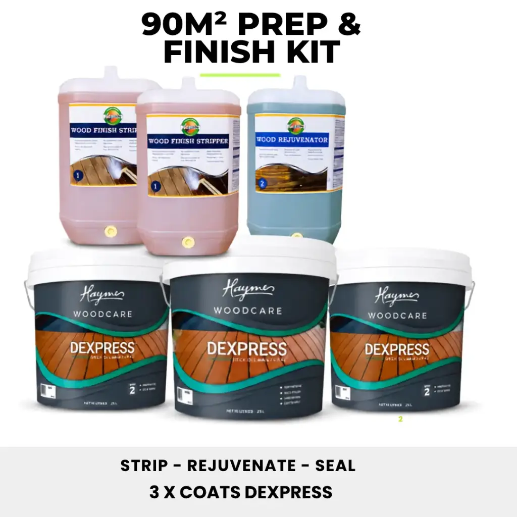 Strip, Rejuvenate & Seal Timber Deck Kit Polished Look (90m²)