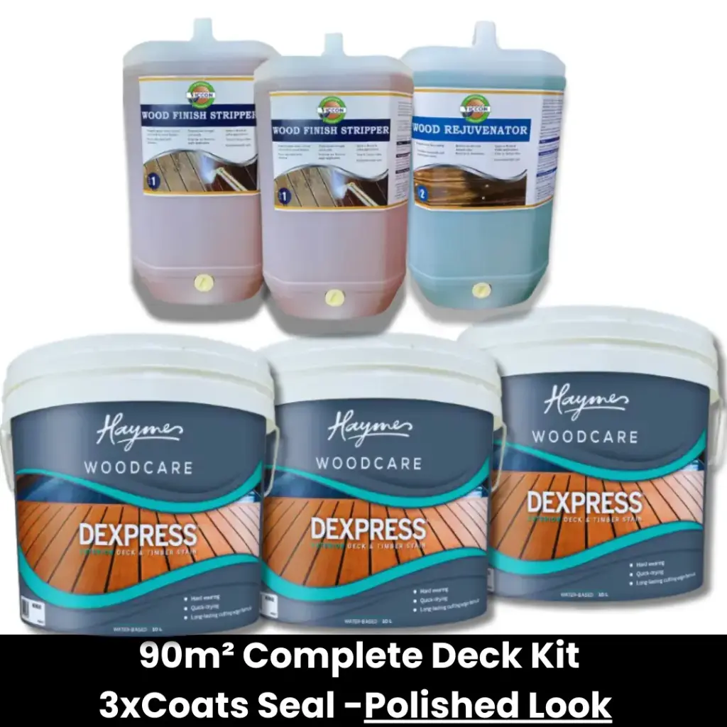 Strip, Rejuvenate & Seal Timber Deck Kit Polished Look (90m²) 