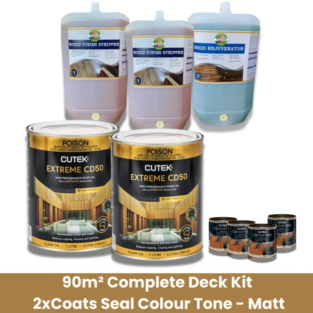 Strip, Rejuvenate & Oil Timber Deck Kit Matt Look (90m²)  