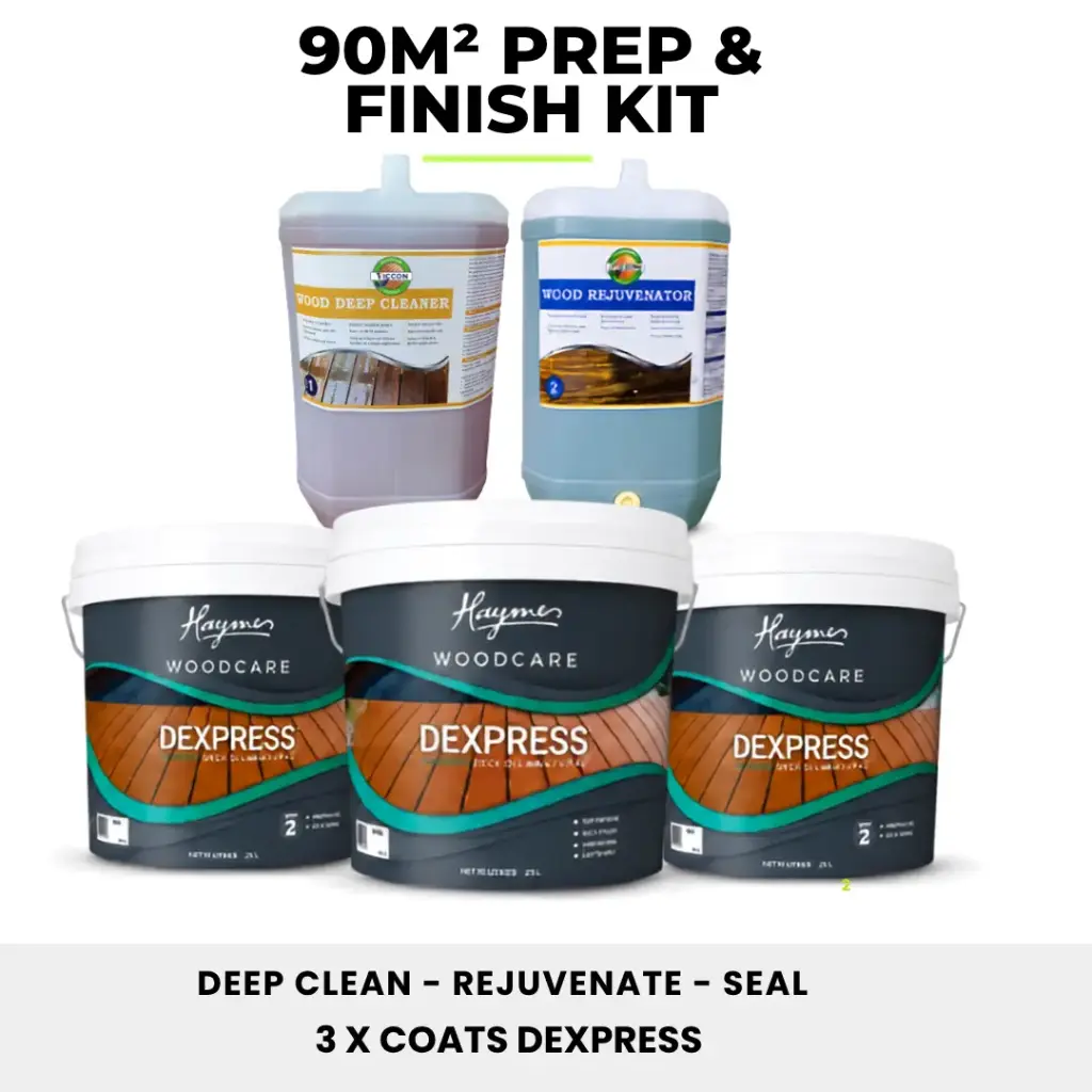 Deep Clean, Rejuvenate & Seal - Old Bare & New Decks Polished Look (90m²)