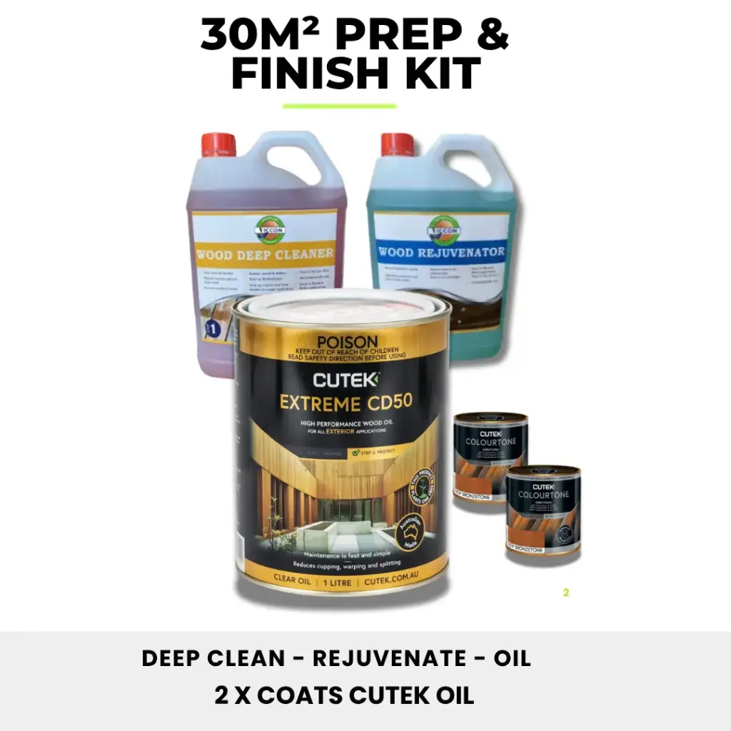 Deep Clean, Rejuvenate & Oil - Old Bare & New Decks Matt Look (30m²)